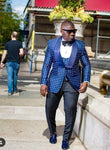 New Arrival One Button Groomsmen Peak Lapel Groom Tuxedos Men Suits Wedding/Prom Best Blazer ( Jacket+Pants+Vest+Tie)A94