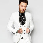 New Arrival One Button Groomsmen Peak Lapel Groom Tuxedos Men Suits Wedding/Prom Best Blazer ( Jacket+Pants+Vest+Tie)A94