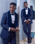 New Arrival One Button Groomsmen Peak Lapel Groom Tuxedos Men Suits Wedding/Prom Best Blazer ( Jacket+Pants+Vest+Tie)A94