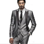New Arrival One Button Groomsmen Peak Lapel Groom Tuxedos Men Suits Wedding/Prom Best Blazer ( Jacket+Pants+Vest+Tie)A94